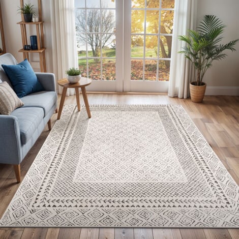 SURYA Tapis Scandinave Bohème Gris/Beige 200x275 cm