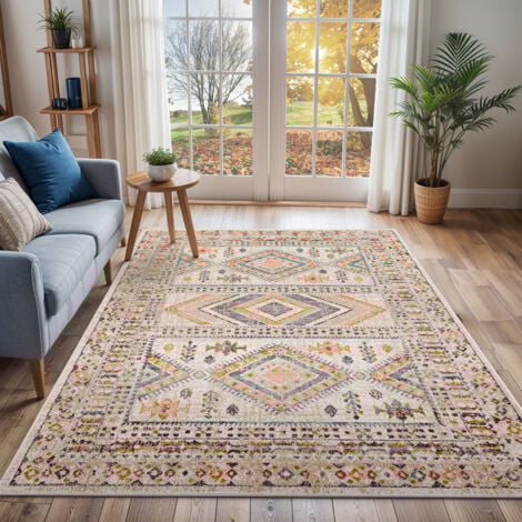 SURYA Tapis Scandinave Bohème Multicolore/Rose 160x213 cm