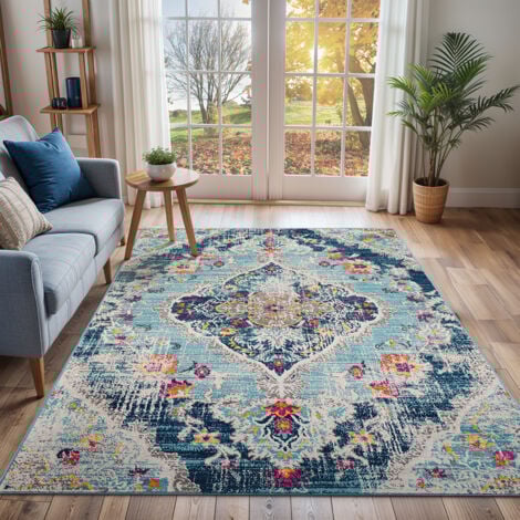 SURYA Tapis Vintage Oriental Multicolore/Bleu 160x215 cm