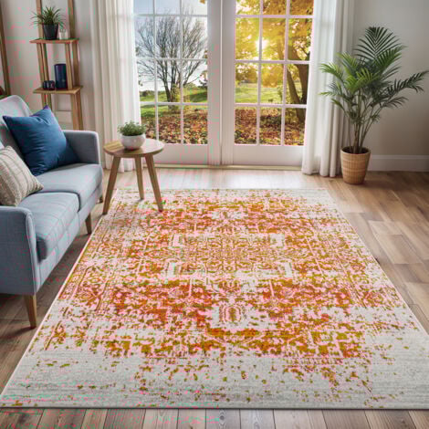 SURYA Tapis Vintage Oriental Orange/Blanc 160x220 cm