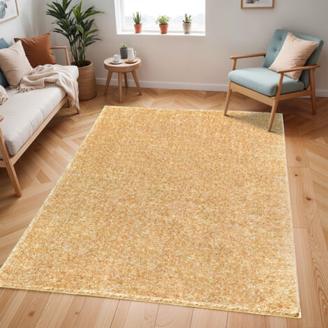 SURYA Moderno Salotto a Pelo Lungo Soffice Tappeto Shaggy Giallo 160 x 213 cm