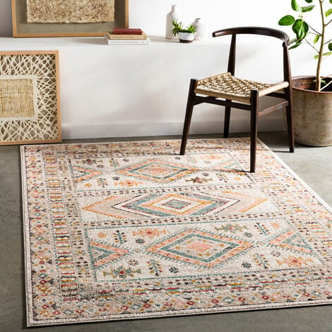 SURYA Tappeto Salotto a Pelo Corto Soggiorno Scandinavo Boho Multicolore 160 x 213 cm