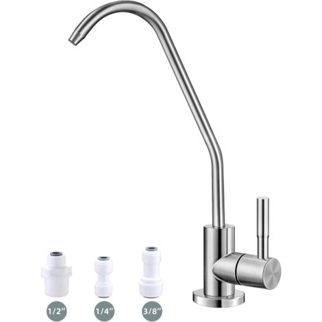 SUS304 RO en Nickel Brossé - Robinet d'Évier Sans Plomb, Filtre à Eau avec Osmose Inverse pour Cuisine et Bar