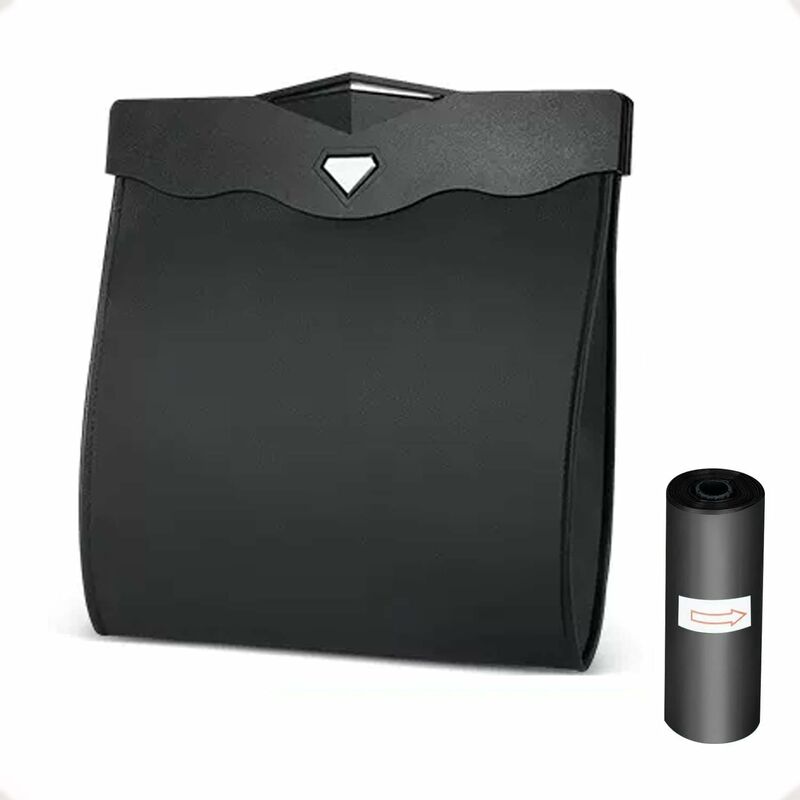 Linghhang - Suspendre poubelle voiture interieur, Poubelle de voiture avec ouverture magnétique à accès rapide, Cuir pu imperméable, accessoire