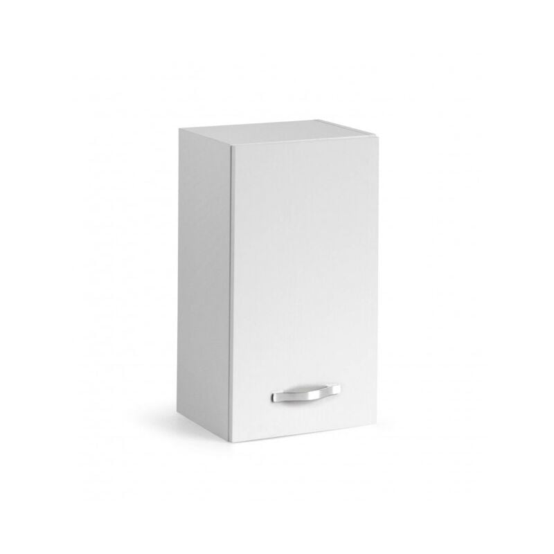 Suspendu cuisine 40x32x72 cm en bois blanc frêne avec une porte - Foligno