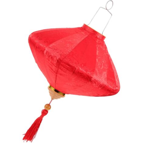 Suspendue Décorative Vietnamienne 12 Pouces Rouge Métal Et