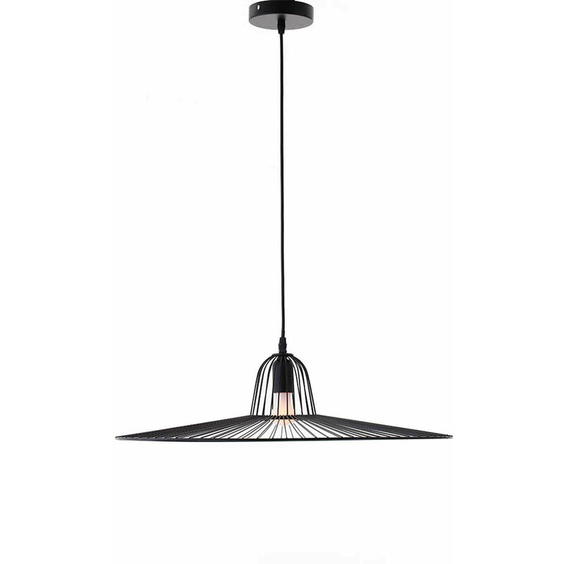 

Suspensión de cable ELVIRA D60 NEGRO con soporte eléctrico E27 de 60 cm de diámetro