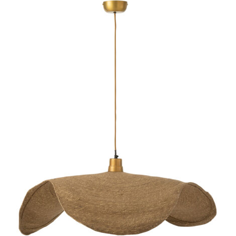 Suspension 1 lampe 94x84x8 cm en jonc de mer naturel