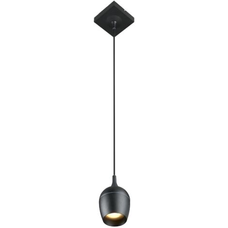 Suspension - 1xGU10 - Noir - Lucide PRESTON
