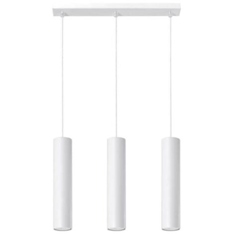 Suspension 3 Lampes pour Ampoules GU10 - Blanc - SILUMEN