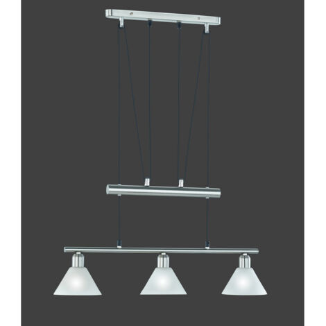 Suspensión 3 Luces Arriba y Abajo Stamina Níquel L66 cm Trio Lighting