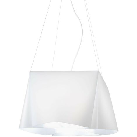 Suspension 3 Lumières Blanches en Métal Chromé Cm. 59x31h