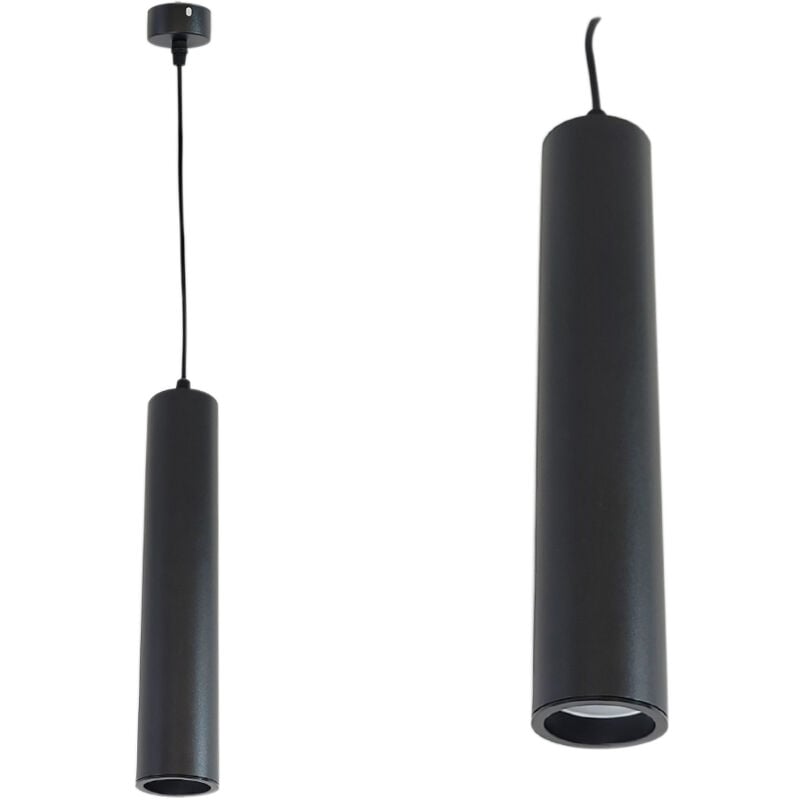 Suspension 30cm GU10 Noir