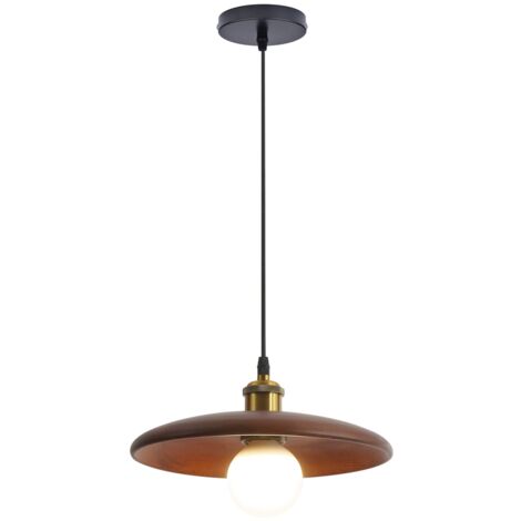 Suspension 35 cm, lustre vintage avec ampoule, plafonnier, lampe de chevet, éclairage d'îlot pour cuisine, salle à manger, chambre (lumière blanche)