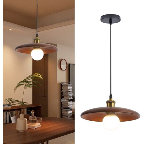Suspension 35 cm, lustre vintage avec ampoule, plafonnier, lampe de chevet, éclairage d'îlot pour cuisine, salle à manger, chambre (lumière chaude)