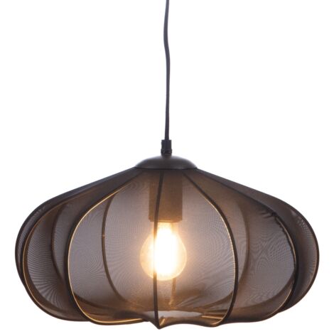Suspension 38x38x115 cm effet résille noir - LAURE
