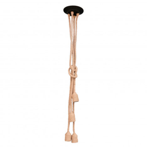 Suspension 4 Cordes en Lin 60W E27 120cm CREALYS