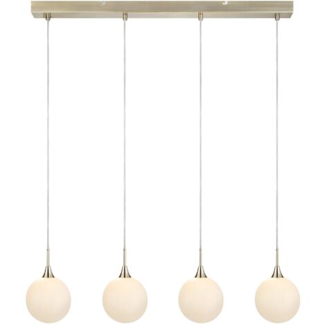 Suspension 4 globes verre blanc l90 cm - g9 - markslojd - quattro xl antique 19107079 19107079 19107079 19107079