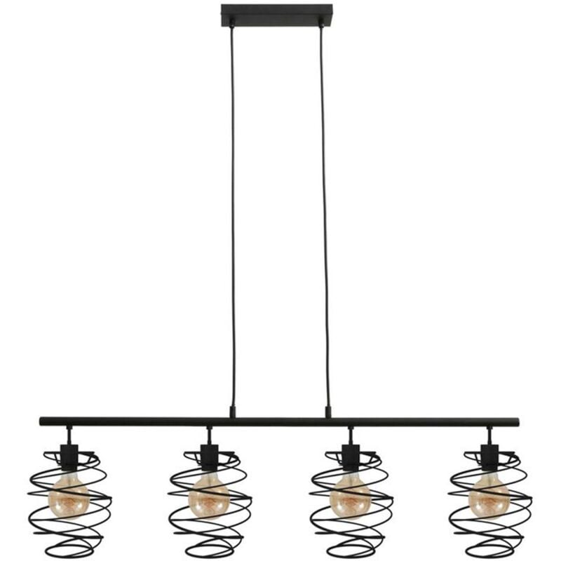 Briloner - Lampe à suspendre leuchten swirl, 60 w, IP20, noir, métal, excl. 4x E27, 111 x 21 x 130 cm