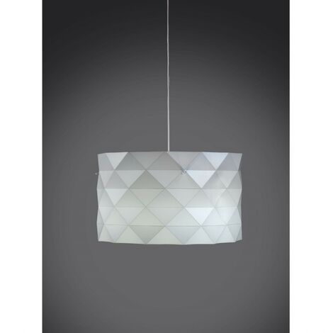 Suspensión 5 Luces Blanca en Metal Cromado Cm. 40x25h