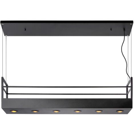 Suspension - 6xGU10 - Noir - Lucide MIRAVELLE