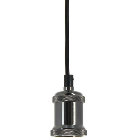 Toulum - Suspension à douille noire, style vintage, 120 cm de câble, culot E27 - TSDVEB02