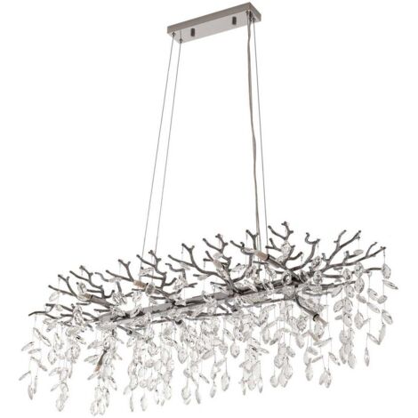 Suspension à intensité variable 'Bellora' en cristal pour salon & salle à manger