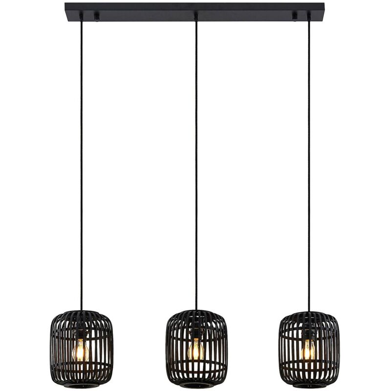 Lindby - Suspension à intensité variable 'Canyana' en bois pour salon & salle à manger