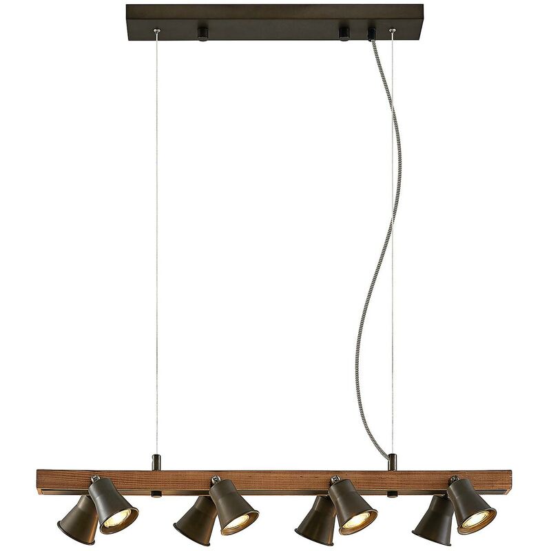 Lindby - Suspension à intensité variable 'Grandesa' en bois pour salon & salle à manger