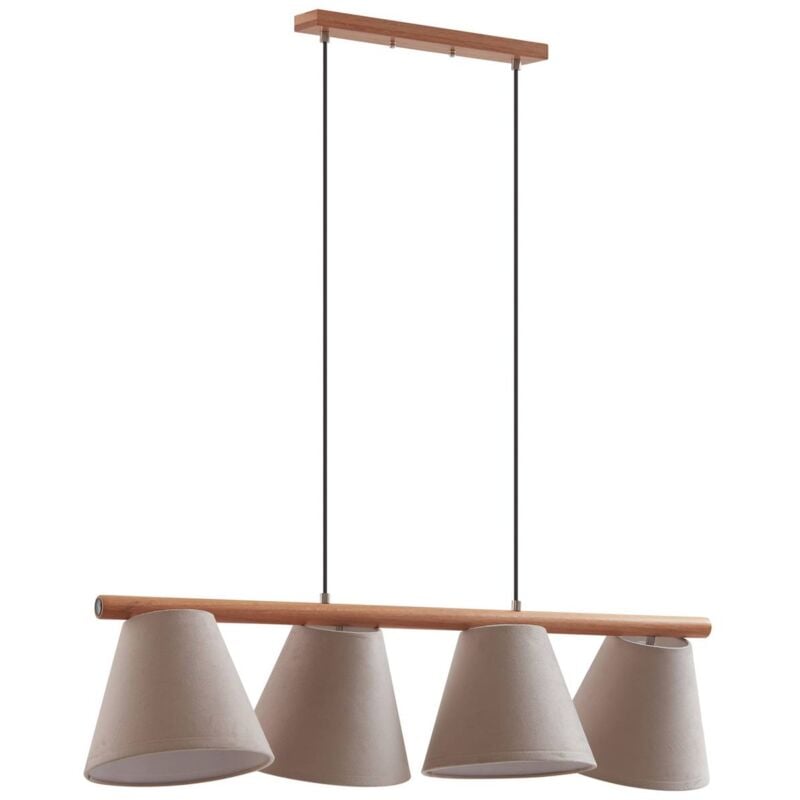 Lucande - Suspension à intensité variable 'Jinda' en textile pour salon & salle à manger