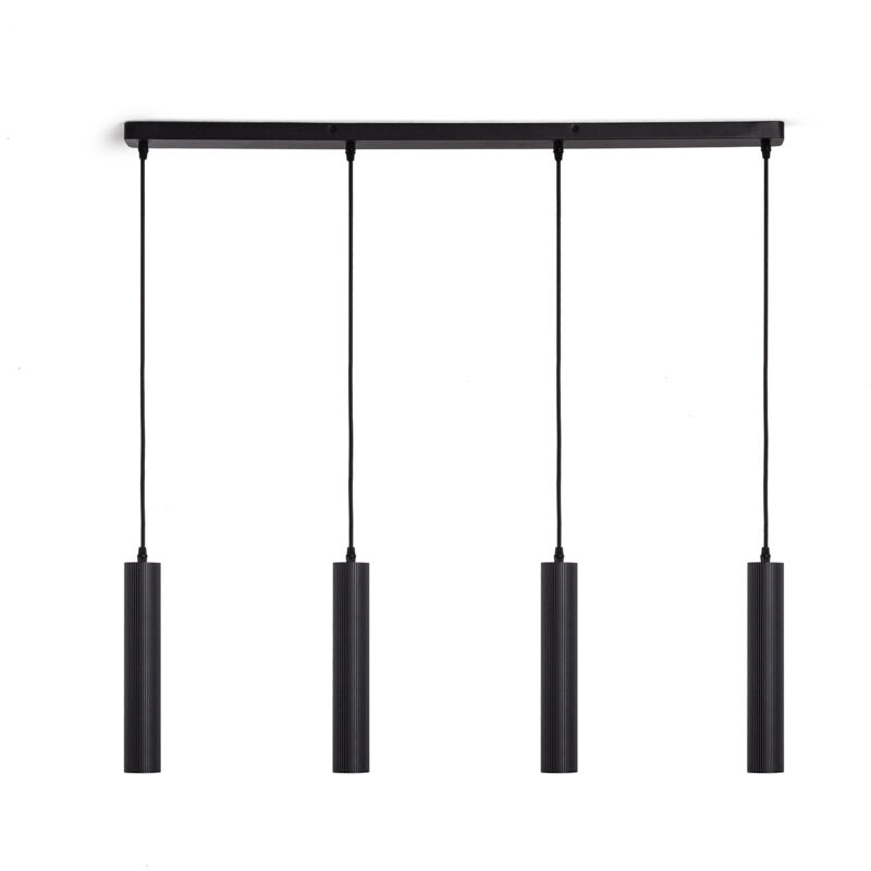 Ledkia - Suspension Aluminium Aritz 4 Spots Noir