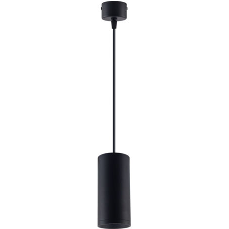 Ledkia – Suspension métal quartz noir – Aluminium – Hauteur 120cm – Ampoule GU10 non incluse – Éclairage intérieur moderne