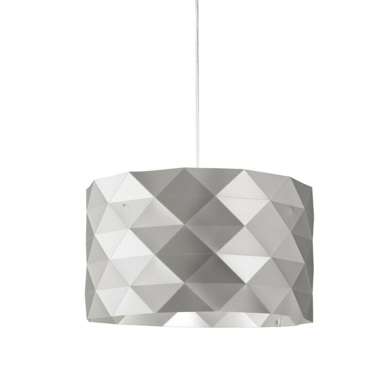 Suspension argentée en métal chromé Cm. 40 x 25h