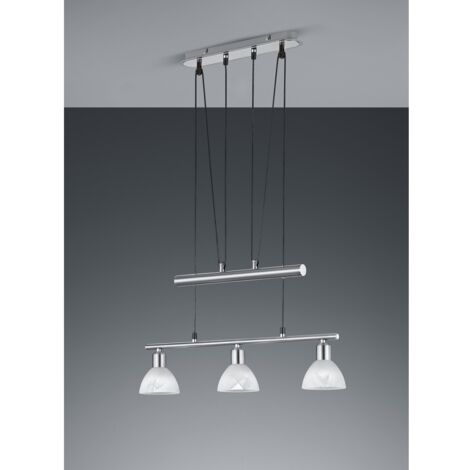 Suspensión Arriba y Abajo 3 Luces Balancín Levisto Níquel Trio Iluminación