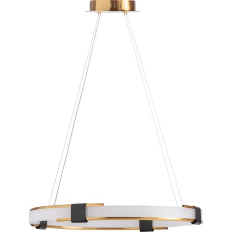 Suspension art déco cristal blanc finition fumée élégante - Blanc cristal finition fumée