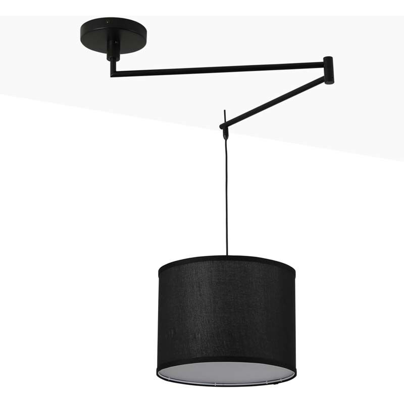 Barcelona Led - Suspension avec bras articulé 'Neck' E27 - Noir