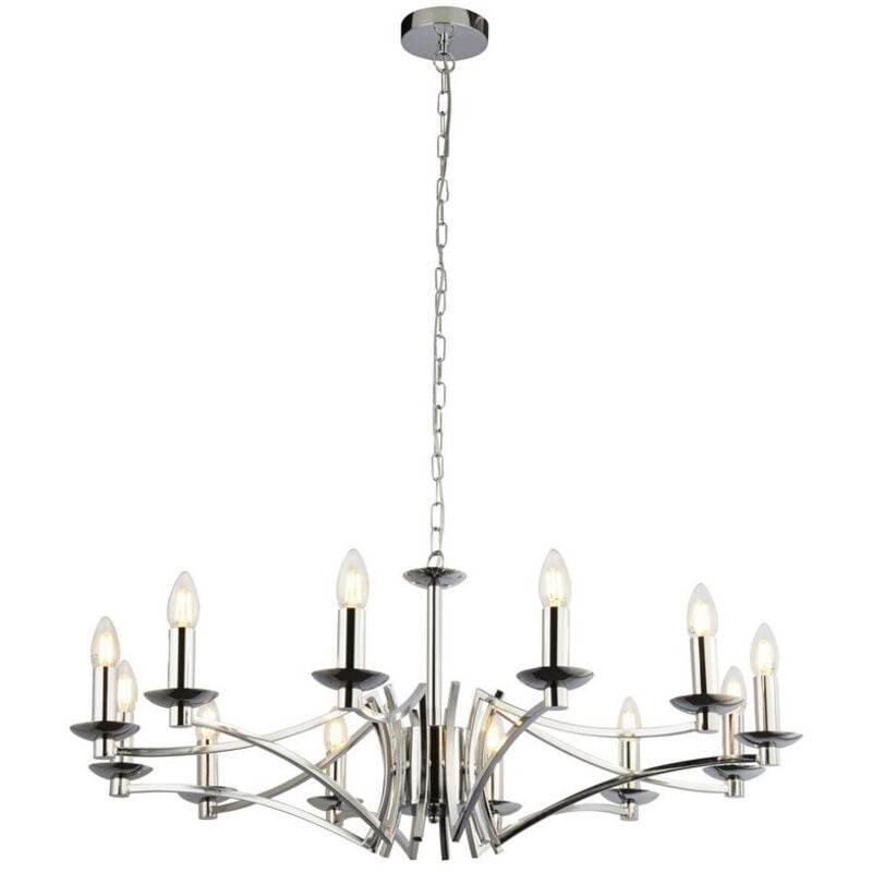 Searchlight Ascot 12 luces colgante cromo