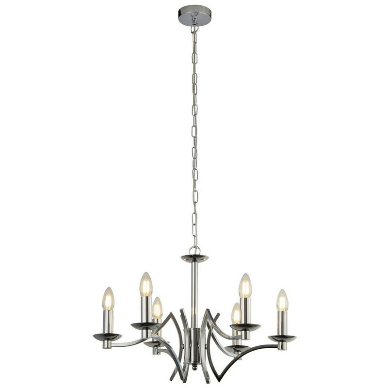 Searchlight - Ascot 6 Light Pendant Chrome