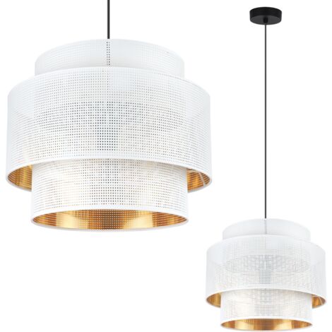 SUSPENSION ASTI TRIO BLANC-OR 35CM MAILLE-MAILLE