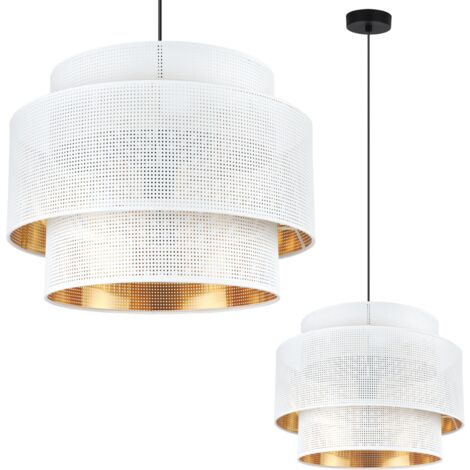 SUSPENSION ASTI TRIO BLANC-OR 40CM MAILLE-MAILLE