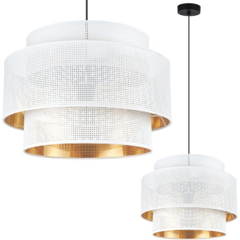 SUSPENSION ASTI TRIO BLANC-OR 45CM MAILLE-MAILLE