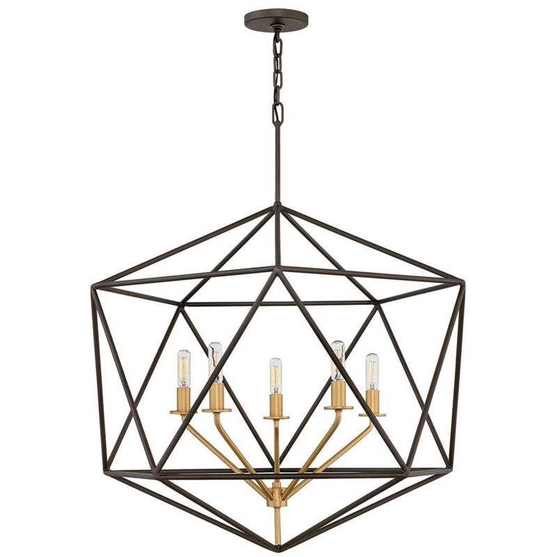 Elstead Bronze Kronleuchter Hängelampe Deckenleuchte Metall D 71,1 Cm Esszimmerlampe