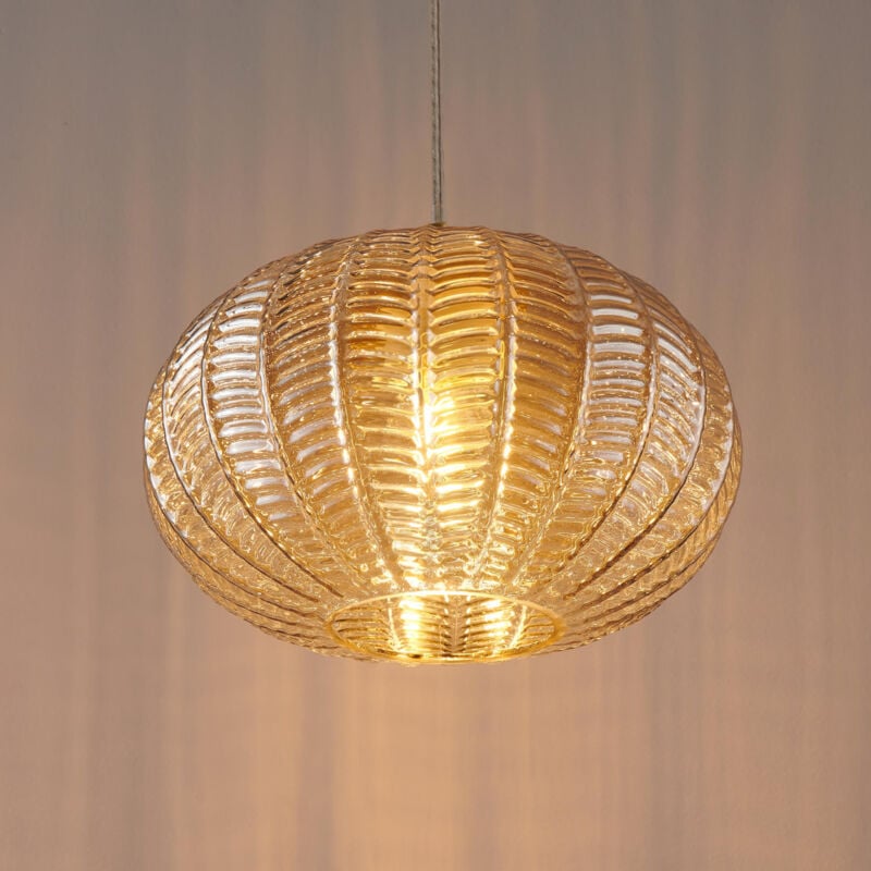 Kosilum - Suspension au verre ambré motifs décoratifs - Melizzo