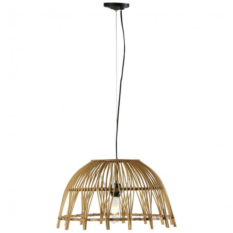 Suspension Bambou Ibiza vendue avec monture noire