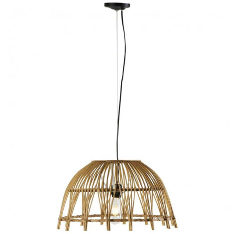 Suspension Bambou Ibiza vendue avec monture noire