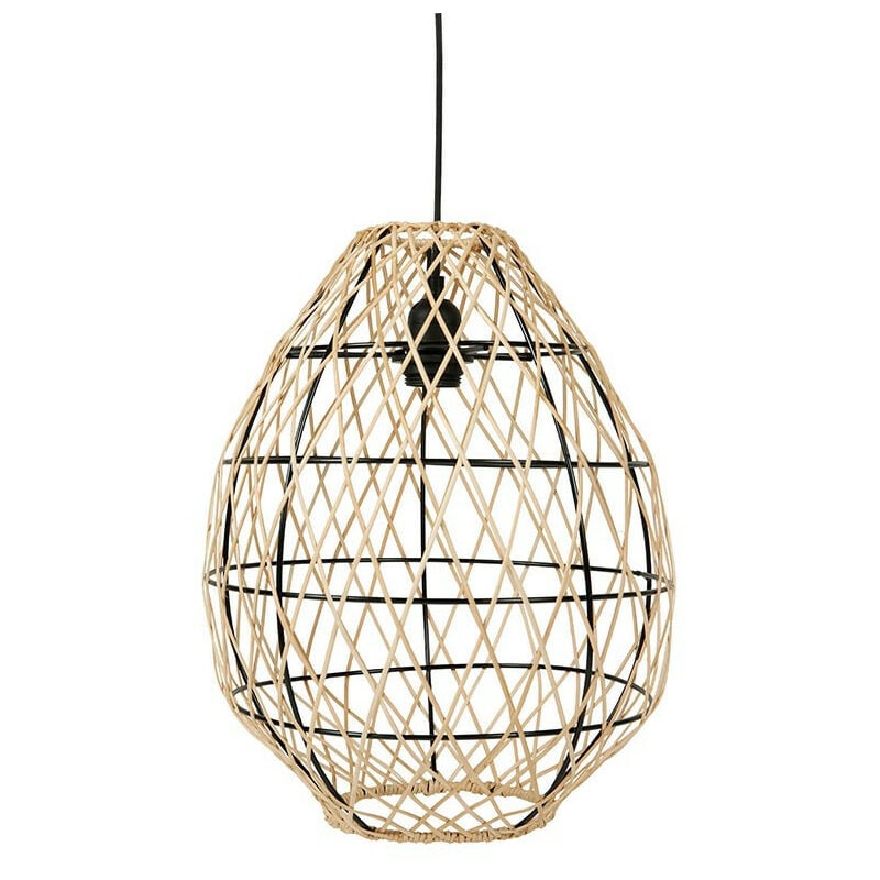 Suspension bambou Keji naturel et noir Ostaria