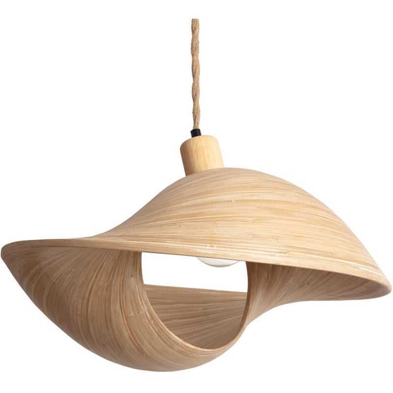 Suspension Bambou Shuka Acacia ILUZZIA Naturel tressé