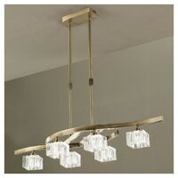 Laiton Cubic 6 Suspension Réglable Lampes Baroque cTlJFK1