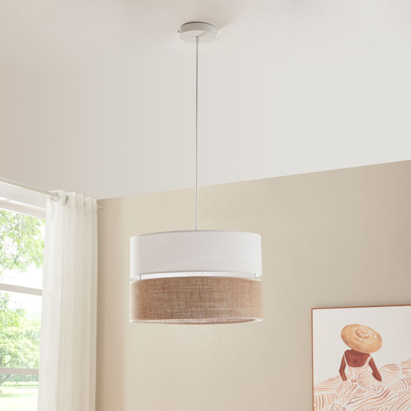 Suspension Barton blanc / effet lin Lux.pro Suspension Barton blanc / effet lin Lux.pro