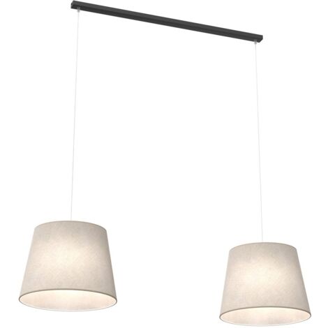 Suspension beige chic 2 abat-jour E27 15W Epoca Emibig
